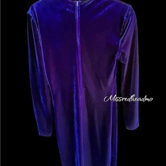 VINTAGE ~Niki Petites~ Velvet Dress - Size 6 - Picture 3 of 5